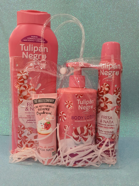 Pack Tulipán Negro Fresa y Nata